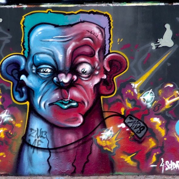 Graffiti - Graffiti-Wand am Staden