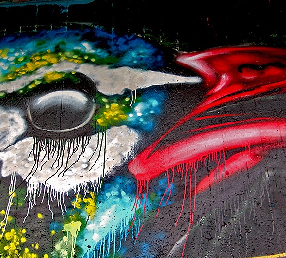 Graffiti - Graffitiwand am Staden