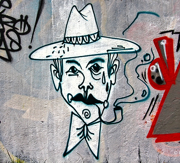 Graffiti-Wand, Stadtautobahn Saarbrücken